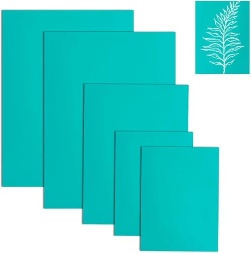 5 Stück Weichgummi Linoleum Platte Linolplatten für Linolschnitt 2A4+A5+2A6 | Stempelgummi,Linoldruck Set, Dicke 3 mm,Linoleum Bodenbelag für die Herstellung von Briefmarken, Kunsthandwerk