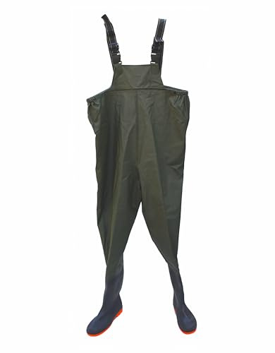 Medas Wathose Watstiefel Anglerstiefel Hüftstiefel Fischerstiefel Schwarz (Grün, EU Schuhgrößensystem, Erwachsene, Herren, Numerisch, M, 46)