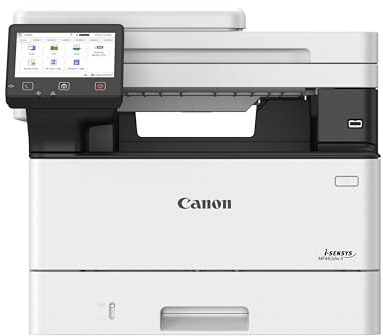 Canon i-SENSYS MF463dw II – 3-in-1 WLAN-Monolaserdrucker – Drucken, Kopieren, Scannen in A4 – 40 Seiten/Min., 100 ipm Scan – Beidseitiger ADF, LCD-Touchscreen – Sicher & nachhaltig – Büro-Drucker
