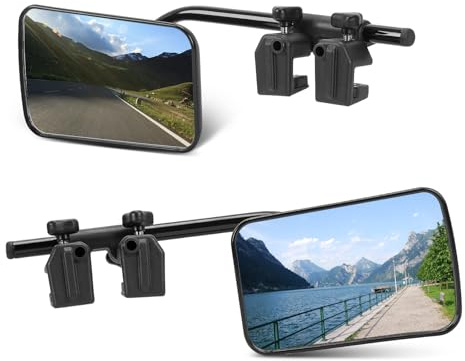 Orifesio 2 Stück Wohnwagenspiegel Universal, Verstellbarer Wohnwagen Spiegel Auto, Außenspiegel Wohnwagen, Caravanspiegel, Spiegel für Wohnwagen Universal, Spiegelverlängerung Wohnwagen
