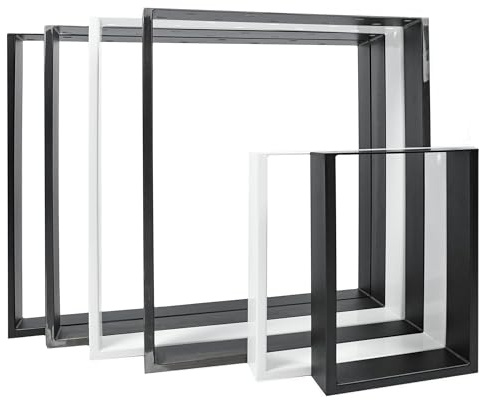 Natural Goods Berlin 2 x Tischbeine | einfache Montage | Tischgestell aus schwarzem Metall | Ideal für DIY-Projekte wie Esstisch, Schreibtisch, Couchtisch, Bank | Tischgestell 80 x 72 cm