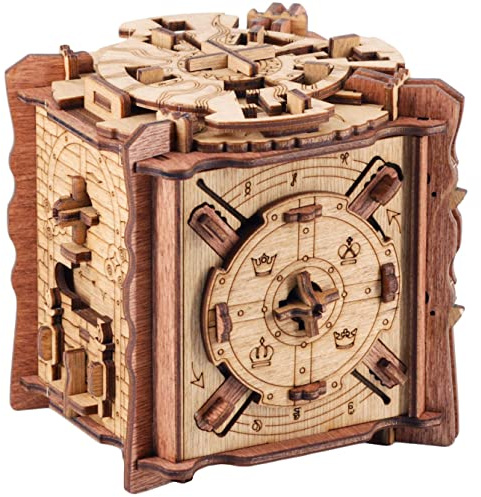 iDventure Cluebox - Das Geheimnis von Camelot - Escape Room Spiel - 3D Holzpuzzle - Sequenzielle Geldgeschenk Puzzlebox - IQ Puzzle - Rätselbox Geburtstagsgeschenk für Erwachsene - Gadget für männer