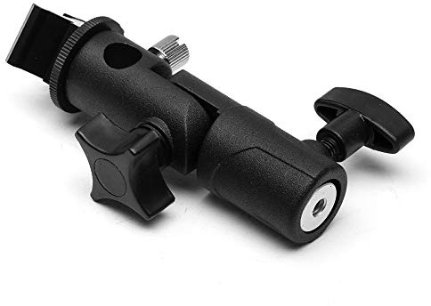 Fotover Type E Blitzschuh Schirmhalterung Speedlite Blitzneiger Halterung Stand für Canon Nikon Pentax Kamera