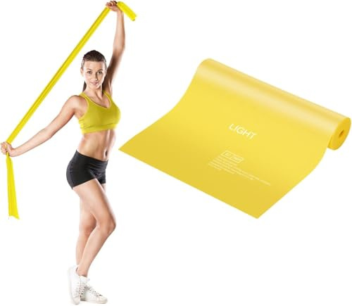 Fitnessbänder Gymnastikband 2m Lang, Starkes Widerstandsbänder Fitnessbänder Ideal für Yoga,Pilates,Krafttraining,Fitnessband für Männer Frauen-mit Trainingsanleitung