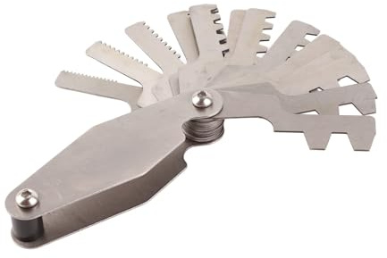 T-Gewindelehre Gewinde Whitworth Gewindesteigungslehre Schraubensteigungsmesswerkzeug (30-Grad-T-Gewindeschablone)