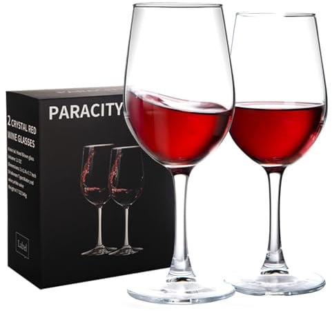 ParaCity Weingläser Set, Weißweingläser, Rotweingläser mit langem Griff für Rot- und Weißwein – 350ML (2er-Set)