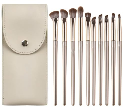 iCovalescent 10 Stück Pinselset Makeup, Lidschatten Make-Up Pinsel Set, Puder Foundation Lidschatten Concealer Eyeshadow Schmink Pinsel Mit Schminktasche