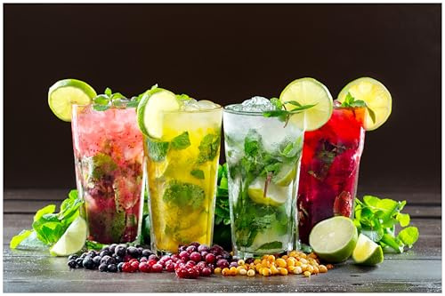 Topkapi 250.996 Longdrink Allzwecktrinkgläser Set Miami Vice – 6Stück ~36cl | Glas-Set XL-Gläser für Cocktail, Longdrink, Mojito, Saft, Wasser, Höhe ~12 cm, stapelbar, transparent & spülmaschinengeeignet