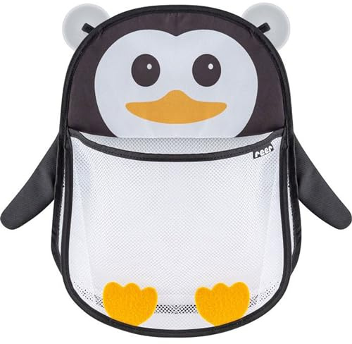Reer MyHappyPingu Badespielzeug-Netz, hygienische Aufbewahrung für Badewannenspielzeug, Wannenablage