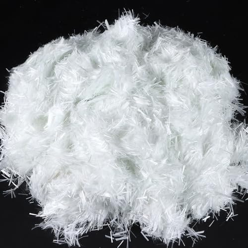 TYSM-CC 1000 g Polypropylen-Fasern, Glasfasern & Polymerfasern (12 mm) | für Beton, Mörtel, Putz und Estrich – Rissbildung verhindert, Schwindrisse reduziert | Hochleistungs-Fasergemisch