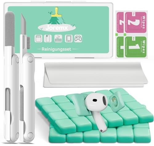 Joremx Reinigungsknete Handy&Kopfhörer,Handy Reinigungsset inkl Profi Reinigungs-Tool, Geeignet zur Reinigung in verschiedenen Öffnungen Für AirPods, USB-C-Anschlüsse und Lautsprecher geeignet-Green