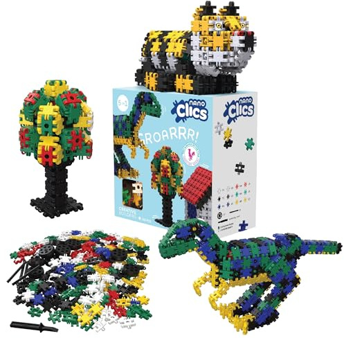 Nano Clics Creative Builders 500, Konstruktionsspielzeug für Kinder ab 8 Jahren, kreatives Lernspielzeug im 500-teiligen Set, Bausteine für Mädchen und Jungen, Montessori STEM,dauerhaftes Spielzeug