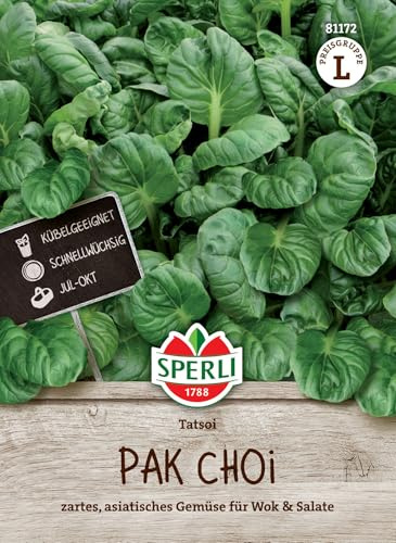 Sperli Pak Choi Samen Tatsoi 81172 - Gemüsesamen für asiatische Gerichte, Kohlsamen für Wok und Salate, hitzetolerantes Blattgemüse für den Garten