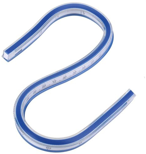 Lineal, flexibel, doppelseitig, Schlange kreativ, faltbar, zum Zeichnen und Design von Kleidung – 40 cm