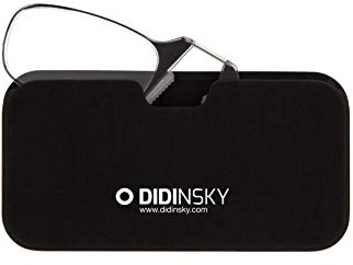 DIDINSKY MOMA Lesebrille Ohne Bügel Ultraleicht 4,8g | Kompakte Taschenbrille für Speisekarte Smartphone und Unterwegs | Kratzfest Entspiegelt | Klebe-Etui