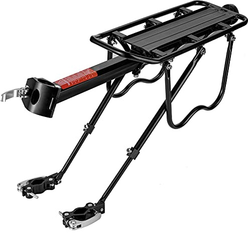 ROCKBROS Fahrrad Gepäckträger aus Alu mit Schnellspanner | Fahrradgepäckträger Einstellbare Universal Mountainbike Gepäcktrager, Robust & Langlebig für 24-29 Zoll MTB