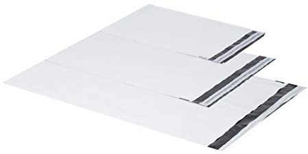 100 Weiße Plastik Versandtüten Versandbeutel Versandtaschen Folienversandtaschen LDPE Coex Folien 25x35cm 60my, 100 Stück