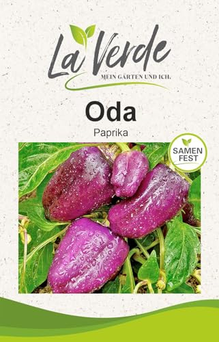 La Verde MEIN GARTEN UND ICH. Oda Paprika Samen für ca. 8–10 Pflanzen, milde Blockpaprika, kompakt wachsend, Saatgut ohne Gentechnik