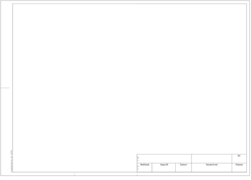 Zeichenkarton A3 mit Rand + Schriftfeld - TZ Arbeitsblätter - 50 Blatt - technisches Zeichenpapier 150g/m² - radierfest