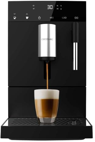 Cecotec Superautomatische Kompakt-Kaffeemaschine mit Dampferzeuger Cremmaet Compact Steam, 1350 W, 19 Bar, Thermoblock-System, 150 g Bohnenbehälter mit Mahlwerk und 1,1 L Wassertank