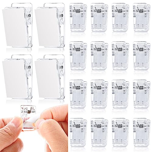 20 Stück Klebrige Federclips Selbstklebende Federklammern Transparente Kunststoff Klebeklammern Outdoor Selbstklebend Wandclips Deko Clip Selbstklebende Wandclips Für Fotodokumente Zuhause Büro