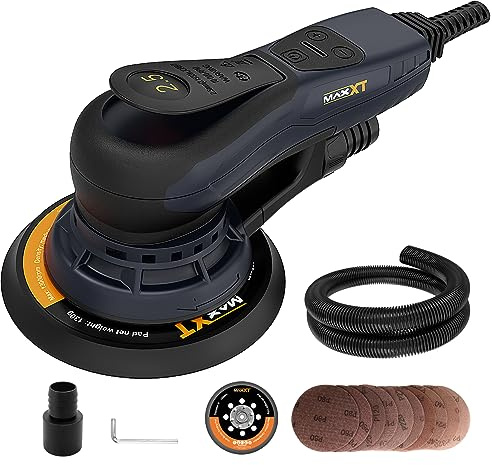 MAXXT Exzenterschleifer, 150 mm (6 Zoll), bürstenloser Motor, 230 V, 2,5 mm Exzenterhub, Schleif- und Poliergerät für Holz