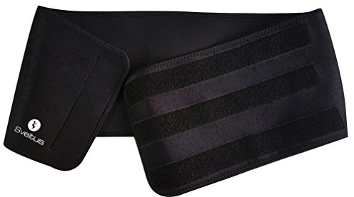 Sveltus Schwitzgürtel Unisex Erwachsene, schwarz