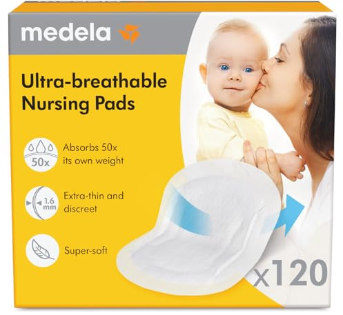 Medela Ultra-atmungsaktive Stilleinlagen – Hochgradig saugfähig – Diskretes Design für hohen Tragekomfort – 120er Pack