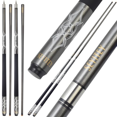 VANLAN Professionelle Billardqueues, 147,7 cm, Carbon, langlebig, kleiner Kopf, Poolqueues, Billardstock, Snookerstange, Zubehör, Billardzubehör