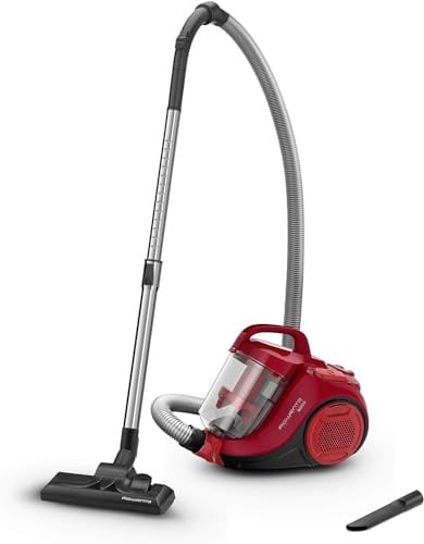 Rowenta Swift Power Cyclonic Bodenstaubsauger | Cyclonic Technologie, 7,6 M Radius, kompaktes Design, hocheffiziente Saugdüse, Rot, RO2913EA