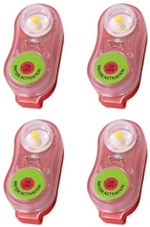 Gokelomg 4 Stücke Rettungsweste, LED-Licht, Lebensrettende Weste mit, zum im Wasser im Notfall