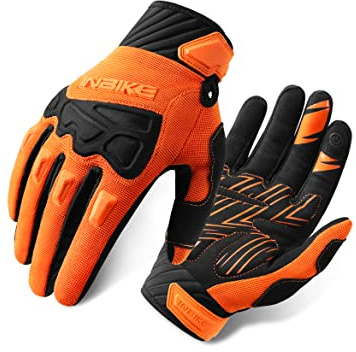 INBIKE MTB Handschuhe Herren Motocross Fahrradhandschuhe Mountainbike Fahrrad Rad Jungen mädchen Orange L
