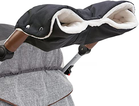 DIAOPROTECT Handwärmer Kinderwagen, Winddichte Kinderwagen Handwärmer mit Fleece-Design, Universal Atmungsaktive Handschuhe Kinderwagen, Wasserdichter Handmuff für Kinderwagen, Buggys, Fahrradanhänger