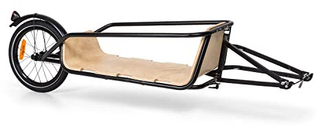 KLARFIT Companion Chaser Fahrradanhänger Lastenanhänger - Fahrrad Anhänger für Belastungen bis max. 30 kg, Fahrradhänger für 16 Räder, Ladefläche aus Multiplex Birke, Typ: B