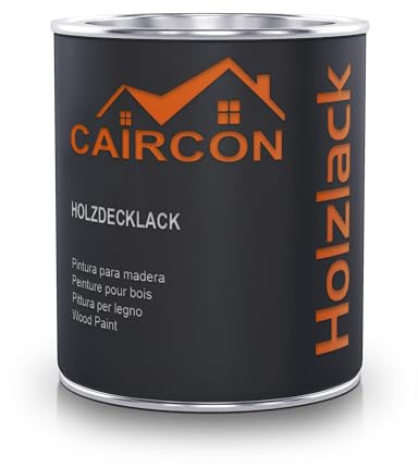 Holzfarbe Holzlack für Innen Außen Möbelfarbe Holzanstrich Lichtgrau - 750ml