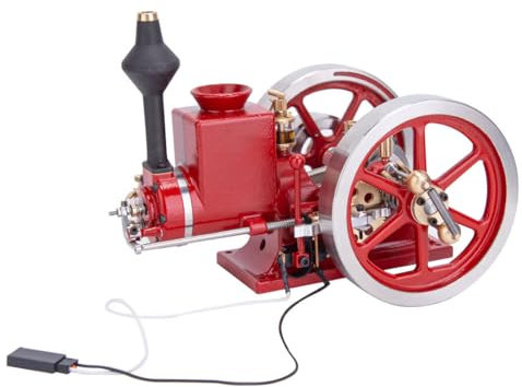 Generic Verbrennungsmotor Modell, HM-01 7cc Viertaktmotor Bausatz Horizontaler Hit and Miss Engine Motorbaukasten, Physik-Experimentierspielzeug Erwachsene
