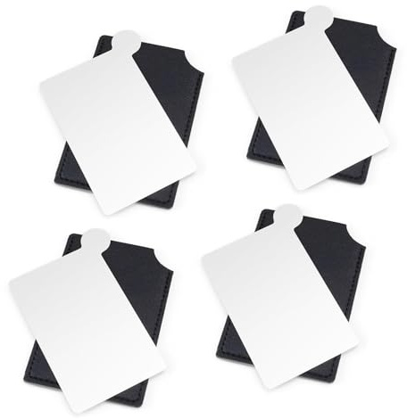 0XBIT Taschenspiegel Klein, 4 Stück Edelstahl Mini Spiegel, Spiegel Klein, Kompakte Größe, Ultraleicht und Dünn, für Reisen und den Heimgebrauch