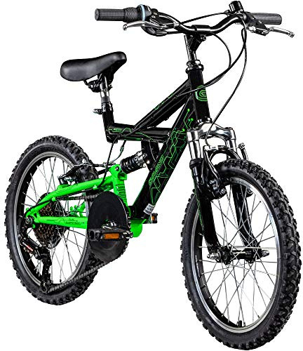 Galano FS180 18 Zoll Fahrrad Kinder ab 5 Jahre Kinderfahrrad Jungen Mädchen Mountainbike Fully Fahrrad für Kinder MTB Unisex Kinderrad leicht Jungenfahrrad Mädchenfahrrad