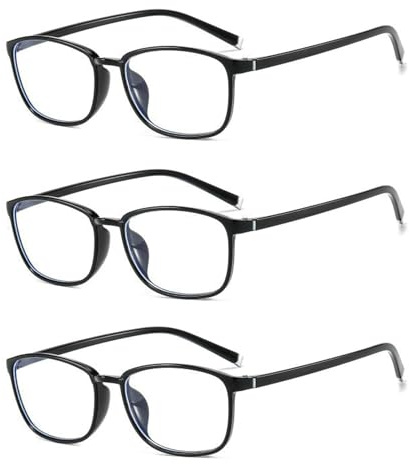 Suertree Blaulichtfilter Lesebrille 3er Pack Computerbrille Damen Herren Sehhilfe PC Gaming UV Blockiert 2.5X Dioptrien 8069