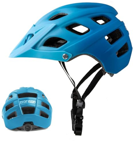 Ckorison Fahrradhelm für Herren und Damen, leichter MTB-Fahrradhelm mit 21 Belüftungsöffnungen, verstellbarer Mountainbike-Helm mit Zifferblatt-Passform, sicherheitszertifizierter Fahrradhelm mit
