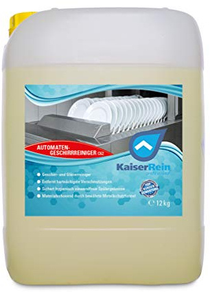 KaiserRein Geschirrreiniger & Gläserreiniger C62 10 L, flüssig für gewerbliche Spülmaschinen - Effektives Spülmittel für Teller, Besteck und Gläser
