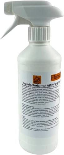 FlameFighter – 0,5 Liter. Brandschutzimprägnierung für Holz, Papier und Weihnachtsbäume - Brandschutzmittel - Brandausbreitungstest bestanden - Brandschutzklasse 1 - DIN 4102 B1 möglich
