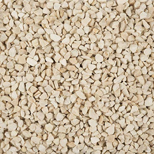 EDZARD Dekogranulat/Dekosteine (2-3 mm), 1 kg, Farbe Creme, warme Farbe, wasserfest, staubfrei