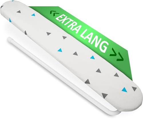 SimplySmooth klappbares Ärmelbrett mit Stabiler Arretierung – aufhängbare Bügelhilfe für Hemden und Blusen, inklusive Bezug, Armbrett in 60 × 10 cm