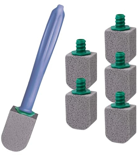 6 Stück bimsstein toilettenreiniger mit Griff,Effektive bimsstein für Toilette,Hartnäckiger Kalk im WC Entfernen Und Urinstein,für die Reinigung von Badezimmer,Küche Spüle(Grau)
