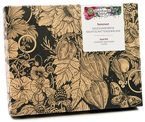 Magic Garden Seeds Samen-Geschenkset Magische Nachtschattengewächse | Engelstrompete, Tollkirsche, Glockenbilsenkraut und Schwarzes Bilsenkraut • Sagenumwobene Hexenkräuter als Gartengeschenk