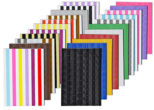 VIPbuy 2244 Stück (22 Farben Sortiert) Fotoecken Selbstklebend für DIY Fotoalben Scrapbook Deko, 22 Blätter Mehrfarbig