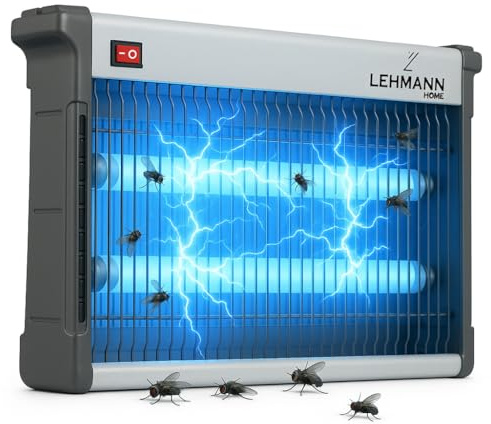 LEHMANN Insektenlampe, 26 W, Insektenvernichter Elektrisch gegen Insekten, Mücken, Fliegen Nachtfalter, Mückenfalle, bis zu 8000 h Lampenlebensdauer, für Flächen bis 150 m²