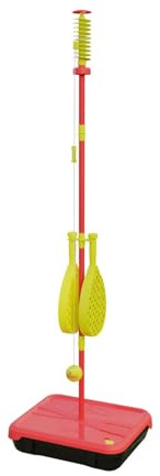 Swingball Klassischer All Surface Echter Tennisball | Meisterschaftsschläger | All Surface Base | 6+ bis Erwachsene,Rot und Gelb | Ballspiel für draußen | Tennisspiel