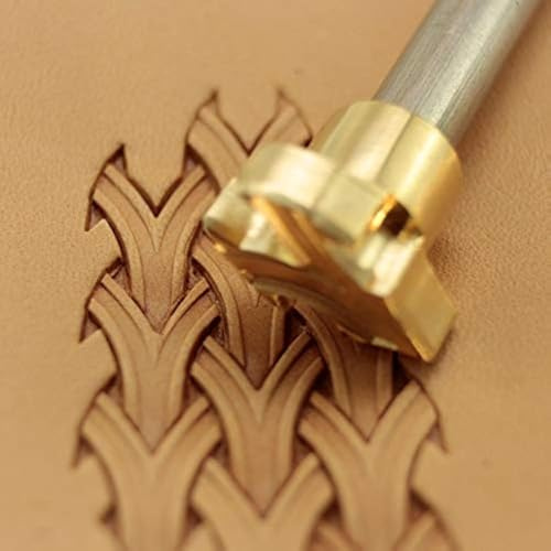 Korbgeflecht Stempel Werkzeug Leder Handwerk Handwerk Messing Stamping #163B